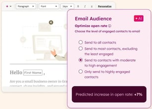 HubSpot Fall Updates Optimize open rate