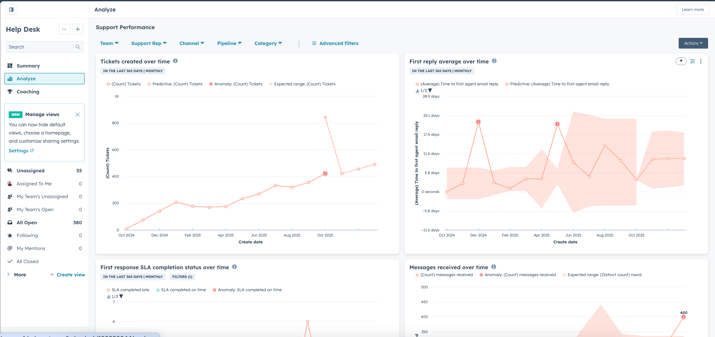 HubSpot Fall Updates Help Desk Spaces