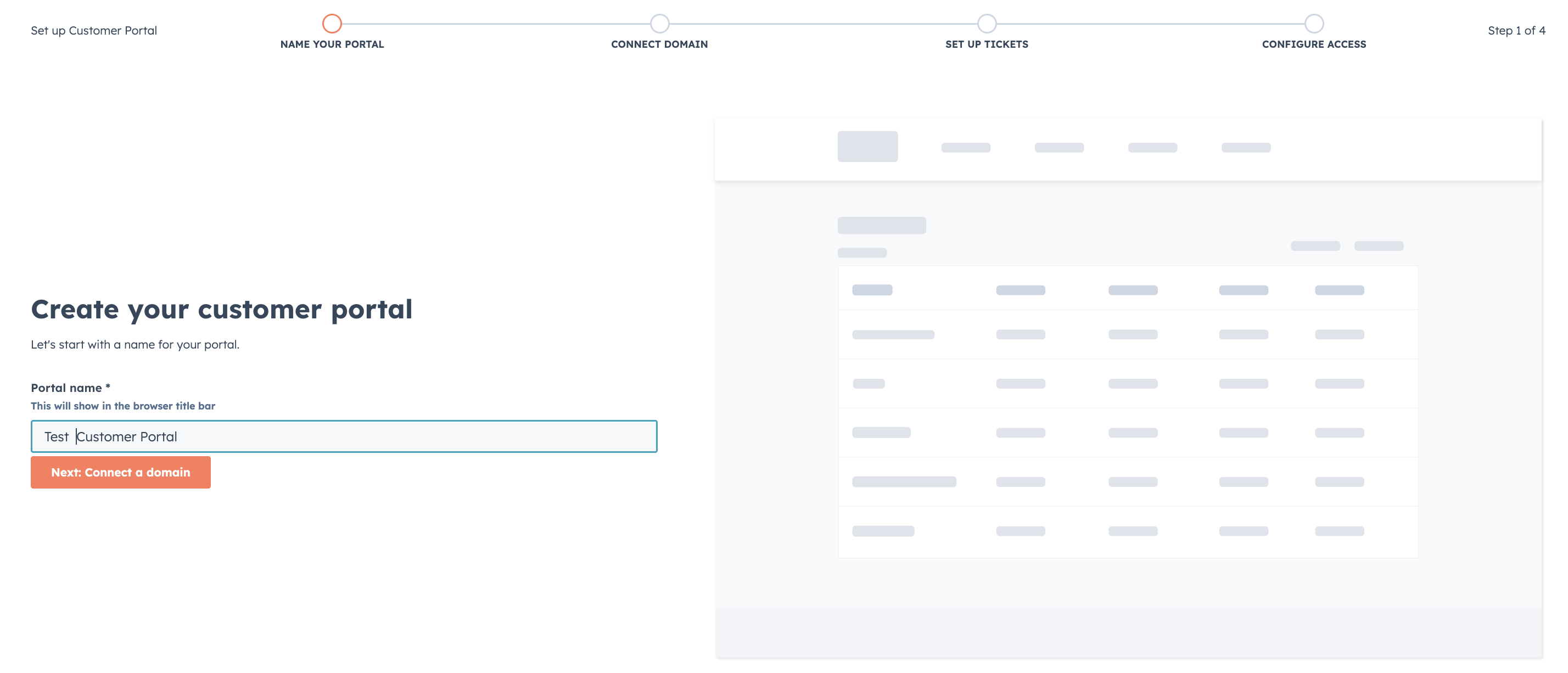 Customer Portal CRM - Creation Step 1