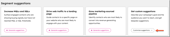 HubSpot Fall Updates Segment Suggestions