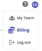 billing options menu