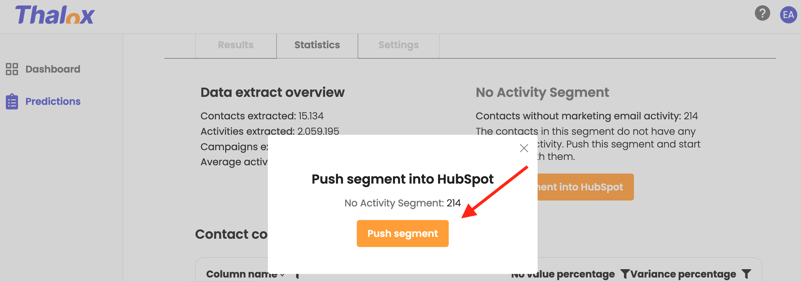 What can be done with the no activity segment - push segments